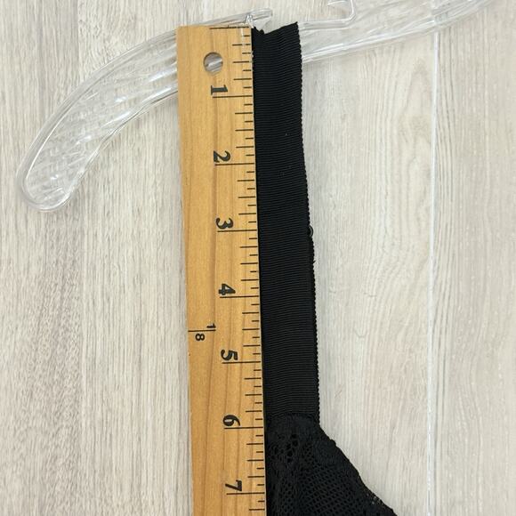 Free People Dress Medium Reflected Moonlight Black Lace Ribbon Skater Whimsygoth - Picture 8 of 15